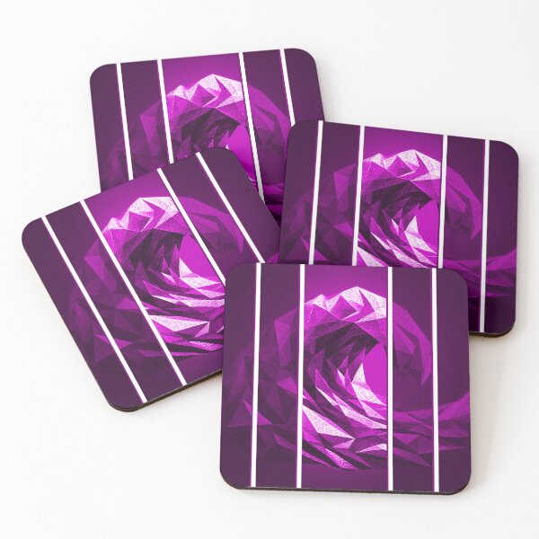Item preview, Onda fucsia con rayas: arte digital geométrico acogedor designed and sold by InFrameVision.
