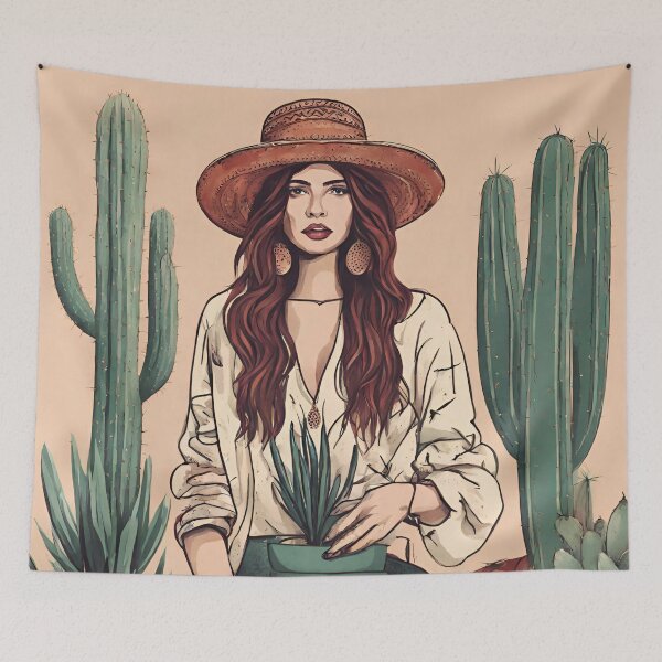 Item preview, Woman and The Cactuses designed and sold by Mozyden.