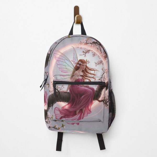 Item preview, Magical Fairy Among Cherry Blossoms – Spring Fantasy Illustration designed and sold by FusiTink.