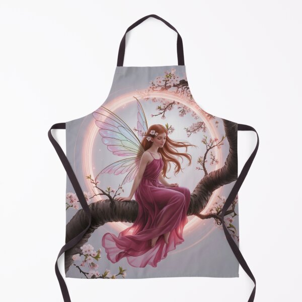 Item preview, Magical Fairy Among Cherry Blossoms – Spring Fantasy Illustration designed and sold by FusiTink.