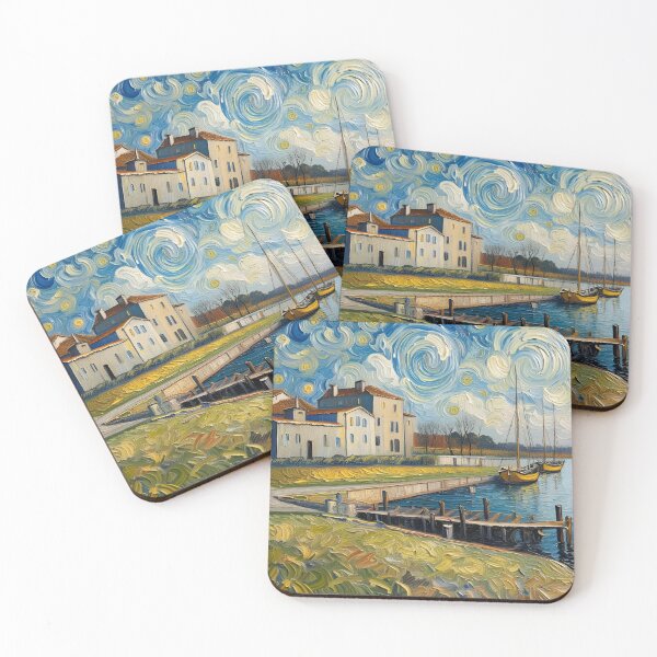 Item preview, Boat dock on the North Sea coast designed and sold by sid1802.