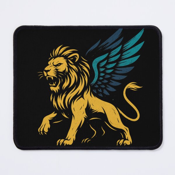 Item preview, Title: Wild Roar – Winged Lion Graffiti Tee designed and sold by PastimeMastery.