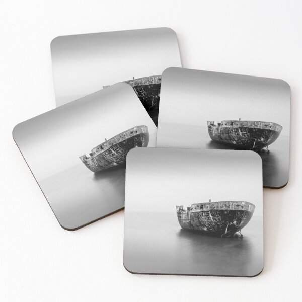 Item preview, Roa Island Shipwreck Monochrome designed and sold by CEastwoodPhotos.