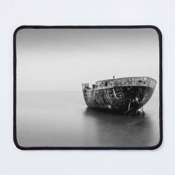 Item preview, Roa Island Shipwreck Monochrome designed and sold by CEastwoodPhotos.
