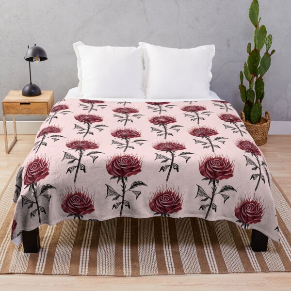 Artikelvorschau, Konzeptkunst einer roten Rose mit Schmetterlingsflügelblättern (Version 4) entworfen und verkauft von Scarlet Swan.