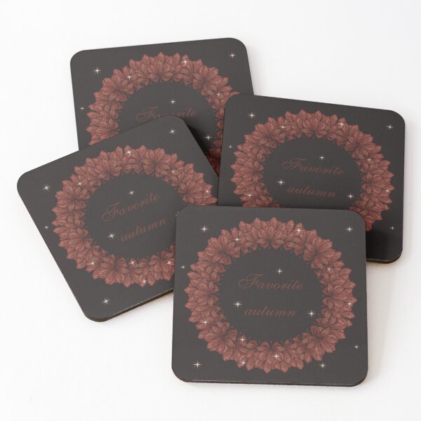 Item preview, Wreath of autumn chestnut leaves and the inscription "Favorite autumn" designed and sold by Cherevan.