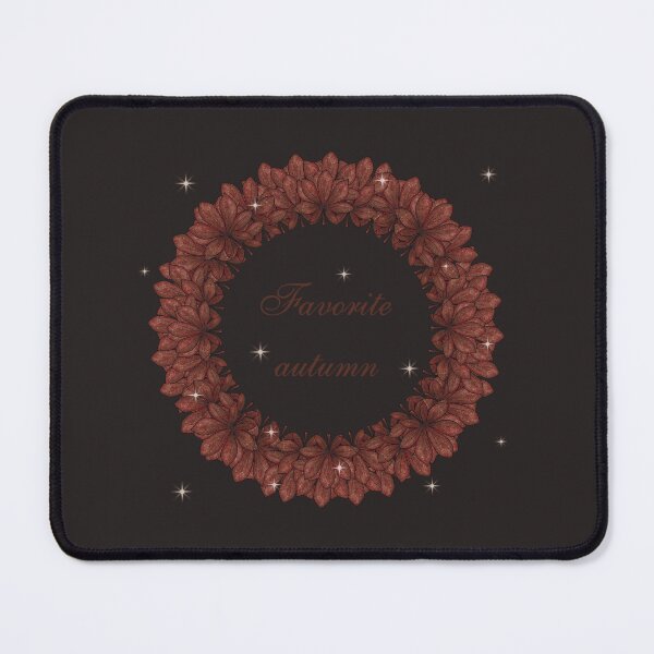 Item preview, Wreath of autumn chestnut leaves and the inscription "Favorite autumn" designed and sold by Cherevan.
