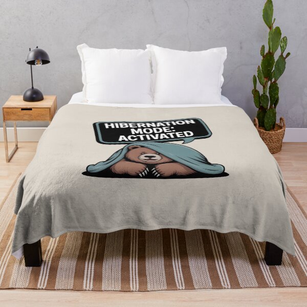 Item preview, Hibernation Mode: Activated – Cozy Bear Winter  designed and sold by Jollys-ArtShop.