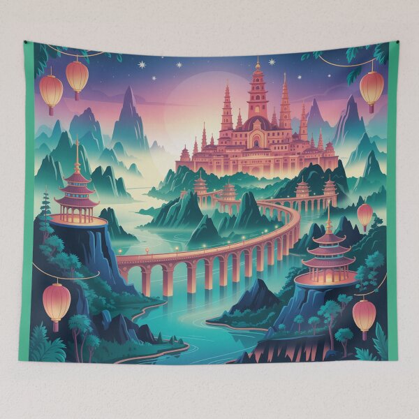Item preview, exotic celestial city rendered in an orientalist style.  designed and sold by Lilashakti ⭐️ ⭐️ ⭐️ ⭐️ ⭐️.