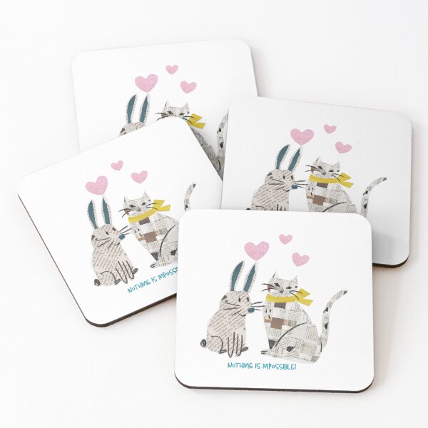 Item preview, love of rabbit and cat  designed and sold by Mozyden.