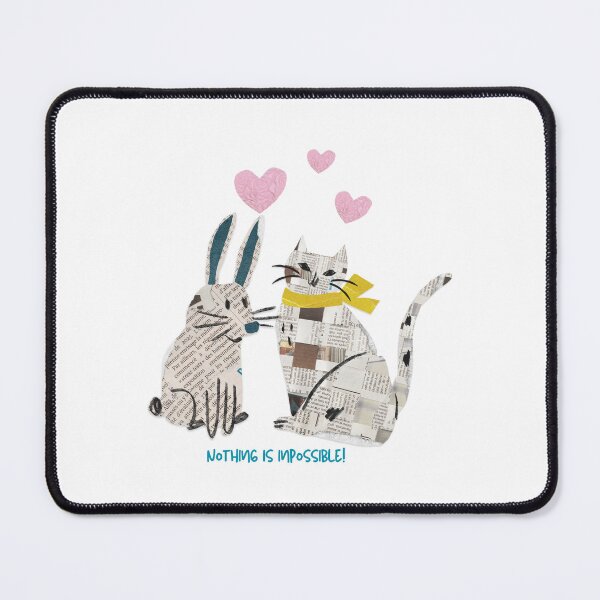 Item preview, love of rabbit and cat  designed and sold by Mozyden.