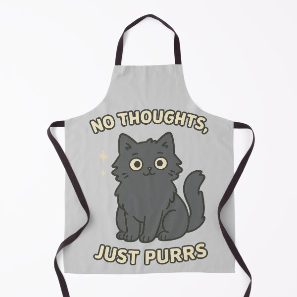 Item preview, No Thoughts, Just Purrs – Cute Cat Cartoon designed and sold by wwshd.