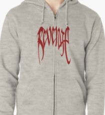 red graph Zipped Hoodie