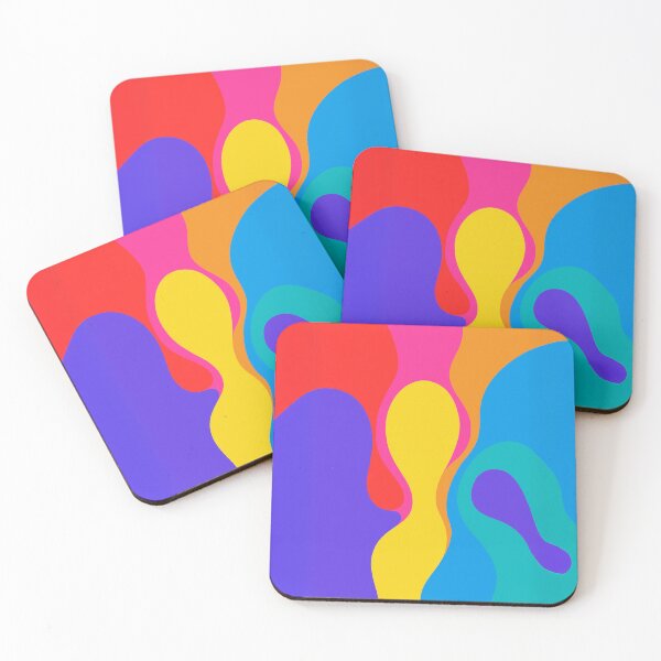 Item preview, Bold Colorful Fluid Abstract Art - Vibrant Wave-Like Shapes in Purple, Pink, Yellow, Orange & Turquoise designed and sold by AnTartstudios.