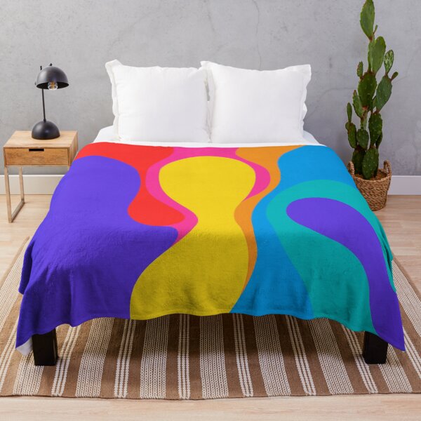 Item preview, Bold Colorful Fluid Abstract Art - Vibrant Wave-Like Shapes in Purple, Pink, Yellow, Orange & Turquoise designed and sold by AnTartstudios.