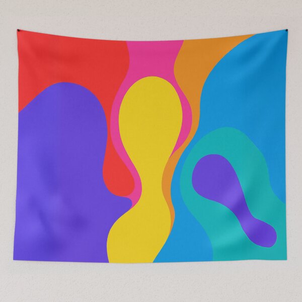Item preview, Bold Colorful Fluid Abstract Art - Vibrant Wave-Like Shapes in Purple, Pink, Yellow, Orange & Turquoise designed and sold by AnTartstudios.