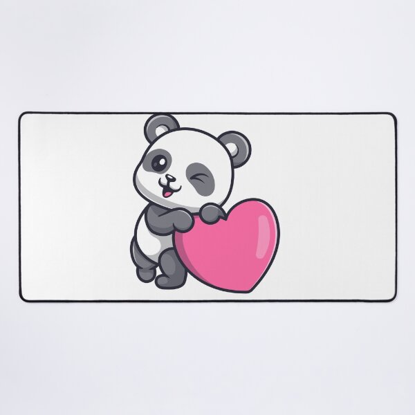 Item preview, Panda Hugging Bamboo Heart designed and sold by bakli81.