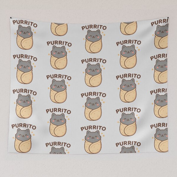 Item preview, Purrito – Cute Cat Wrapped Like a Burrito designed and sold by wwshd.