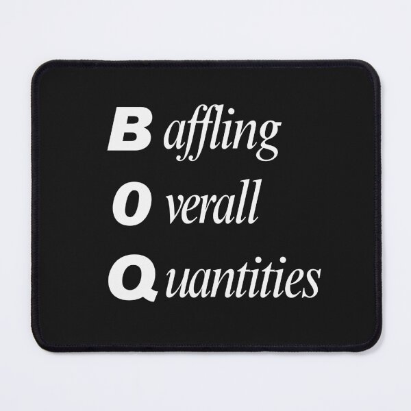 Item preview, Funny BOQ Civil Engineering Acronym Pun designed and sold by ThePungineer.