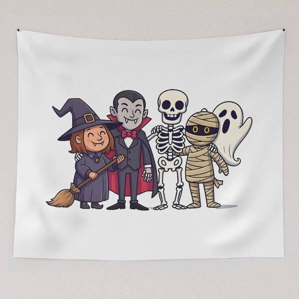 Item preview, funny Halloween characters designed and sold by Uglyandcute.