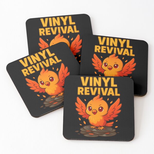 Item preview, Vinyl Revival Cute Phoenix Bird Retro Music Design designed and sold by TeeTimeTreasure.