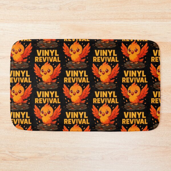 Item preview, Vinyl Revival Cute Phoenix Bird Retro Music Design designed and sold by TeeTimeTreasure.
