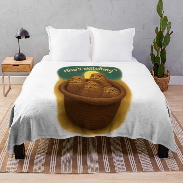 Item preview, Funny Owls Illustration – Hoo’s Watching? designed and sold by One-For-One.