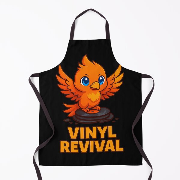 Item preview, Blue Eyed Vinyl Revival Cute Phoenix Bird Retro Music Design designed and sold by TeeTimeTreasure.