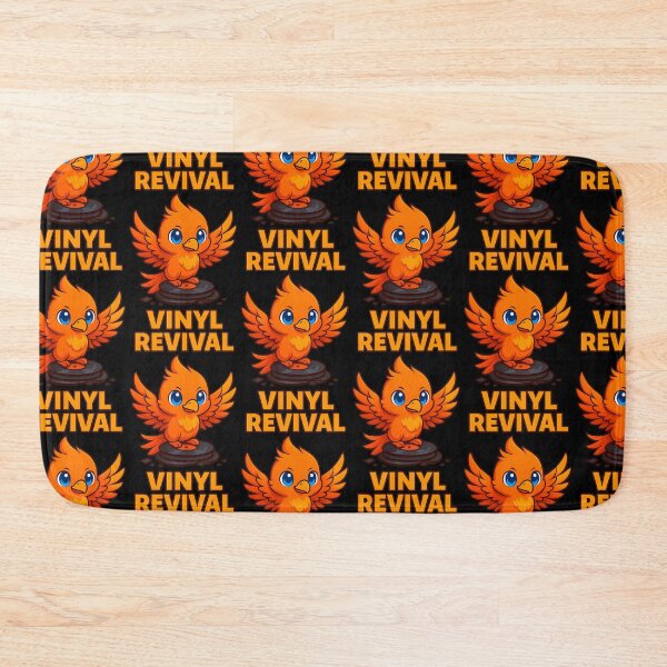 Item preview, Blue Eyed Vinyl Revival Cute Phoenix Bird Retro Music Design designed and sold by TeeTimeTreasure.