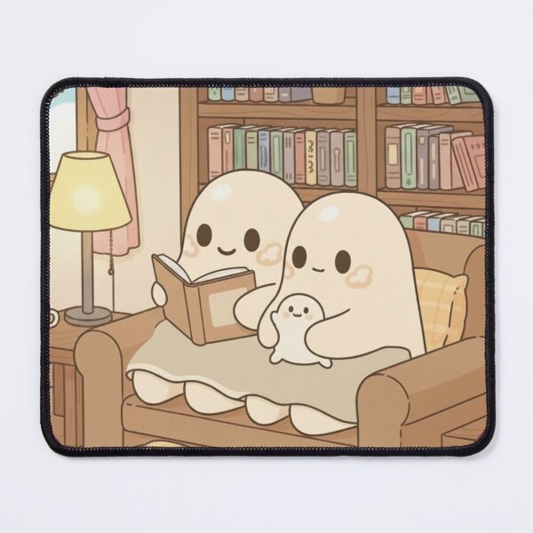 Item preview, Cozy Ghostly Readers | Cute Spooky Bookworms designed and sold by NostasStuff.