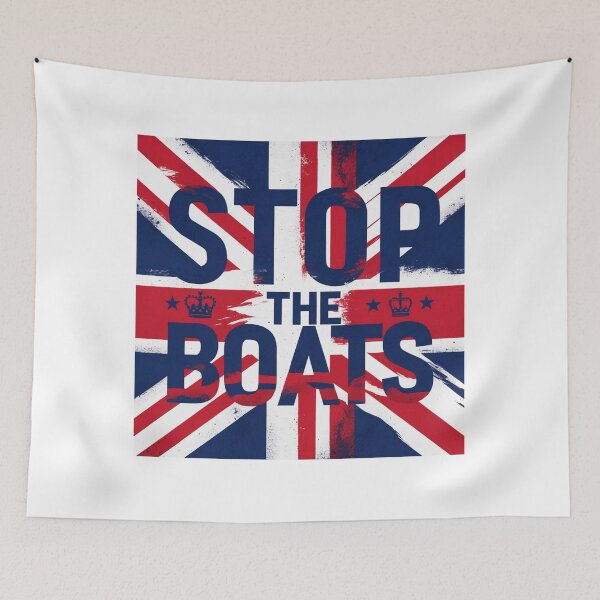 Item preview, Copy of Stop the Boats – Bold British Statement Design designed and sold by Tshirts1980.