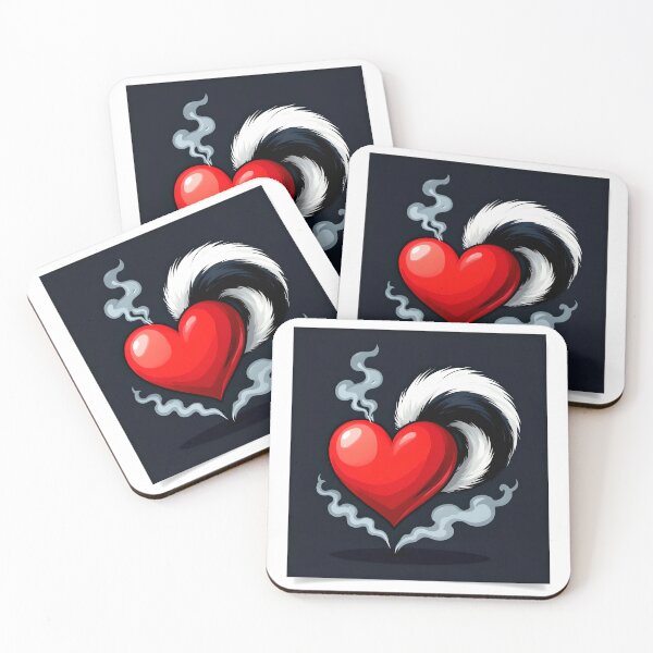 Item preview, cute stinky skunk heart abstract design designed and sold by SmashingDeals.