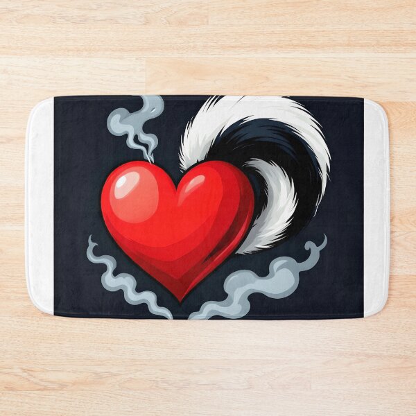 Item preview, cute stinky skunk heart abstract design designed and sold by SmashingDeals.