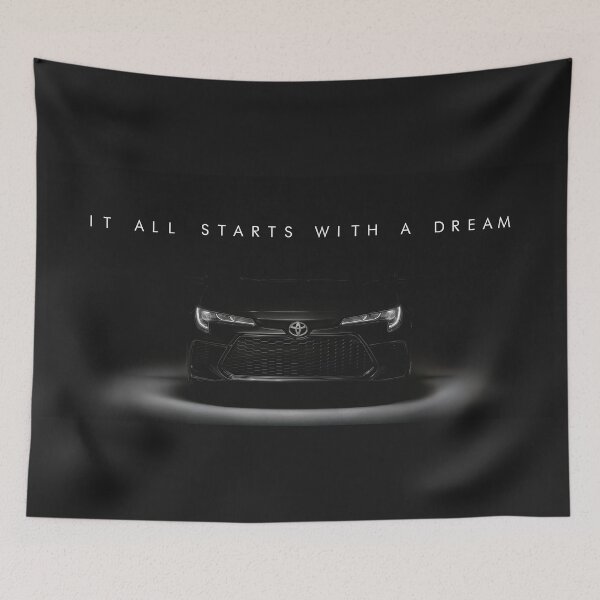 Item preview, Toyota Corolla Dream Big – Motivational Car Artwork designed and sold by SuccessHunters.