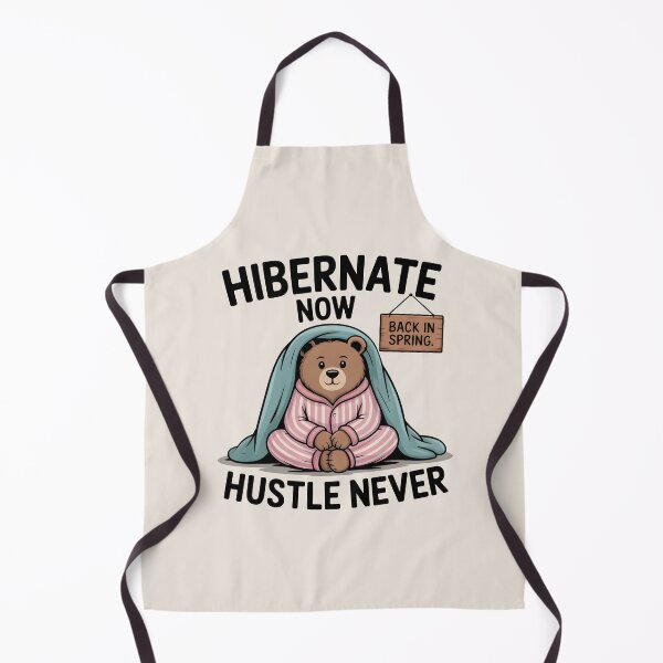 Item preview, Hibernate Now, Hustle Never - Lazy Winter Quote designed and sold by Jollys-ArtShop.