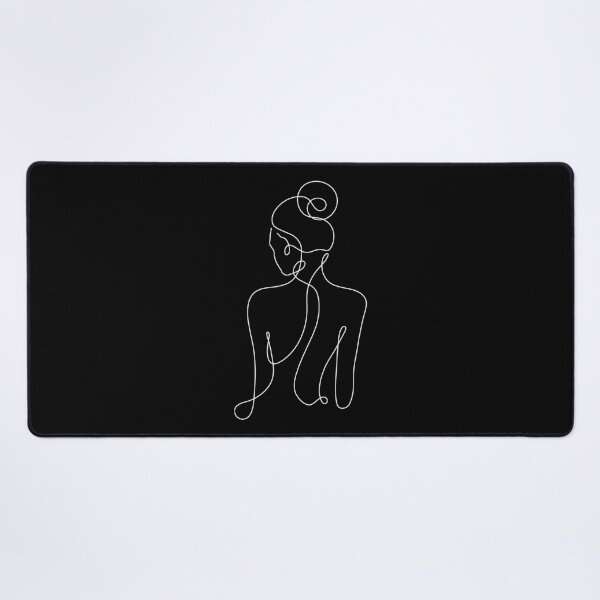 Item preview, White One Line Drawing - Woman Back Pose  designed and sold by altandesign.
