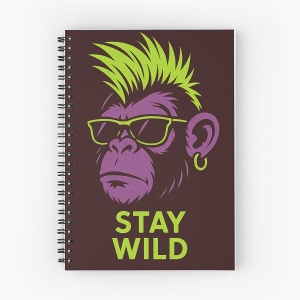 Item preview, Rebel Monkey – Stay Wild Punk Tee designed and sold by PastimeMastery.