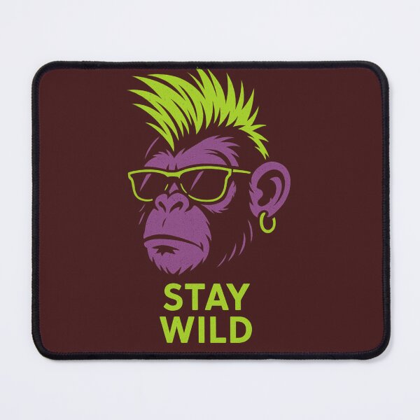 Item preview, Rebel Monkey – Stay Wild Punk Tee designed and sold by PastimeMastery.