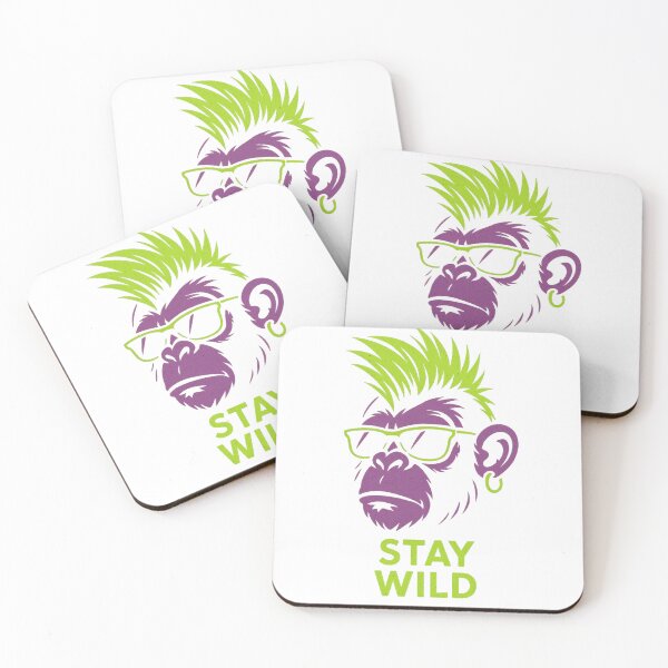 Item preview, Rebel Monkey – Stay Wild Punk Tee designed and sold by PastimeMastery.