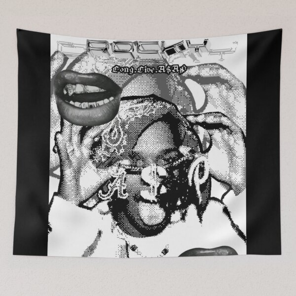 Item preview, Asap rocky collage art designed and sold by BubbleStreet.