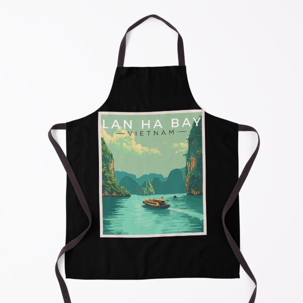 Item preview, Lan Ha Bay in Vietnam, Vintage Art Travel Landscape designed and sold by MaateoDesign.