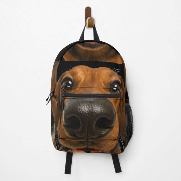 Item preview, Fisheye Brown Dachshund Close-Up - Funny Big Nose Dachshund Portrait, Cute Canine Photography designed and sold by AnTartstudios.