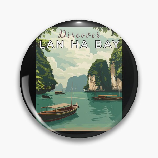 Artikelvorschau, Entdecken Sie die Lan Ha Bay in Vietnam, Vintage Art Travel Landscape entworfen und verkauft von MaateoDesign.