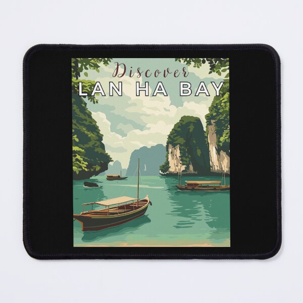 Item preview, Discover Lan Ha Bay in Vietnam, Vintage Art Travel Landscape designed and sold by MaateoDesign.