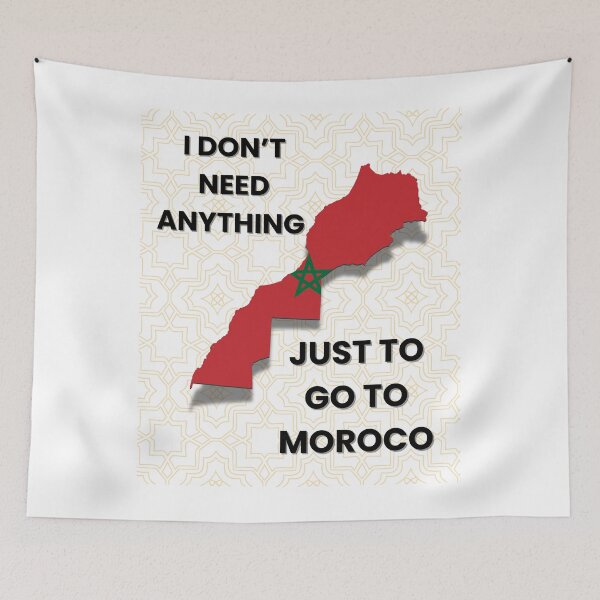 Item preview, Morocco Map Art – Traditional Moroccan Geometric Pattern Design designed and sold by ZYNORAworld.