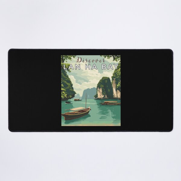 Item preview, Discover Lan Ha Bay in Vietnam, Vintage Art Travel Landscape designed and sold by MaateoDesign.