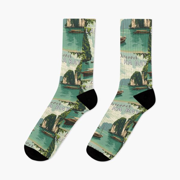 Item preview, Discover Lan Ha Bay in Vietnam, Vintage Art Travel Landscape designed and sold by MaateoDesign.