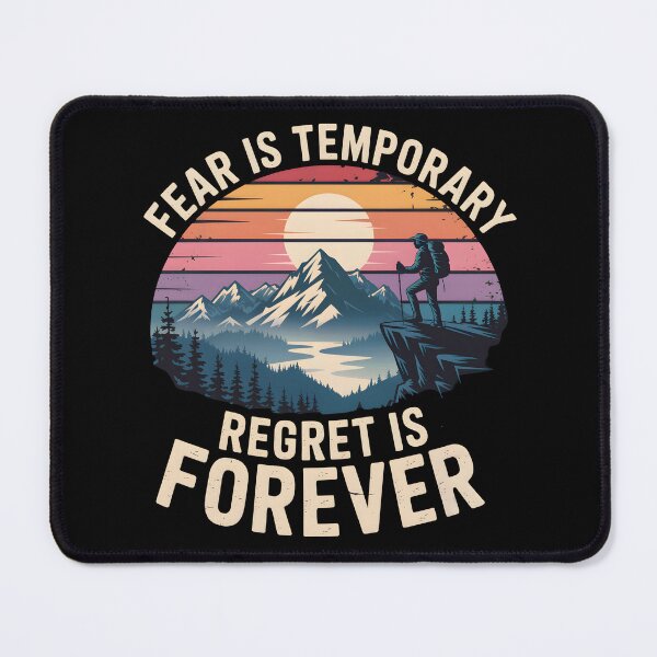 Item preview, Fear is temporary, regret is forever designed and sold by PhrasePalette.