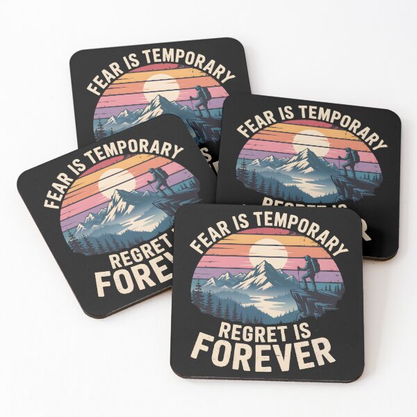Item preview, Fear is temporary, regret is forever designed and sold by PhrasePalette.