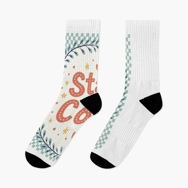Item preview, Stay Cozy Quote Sticker – Minimalist Hand Lettering with Cute Stars & Hearts designed and sold by Rudro-Fashion.